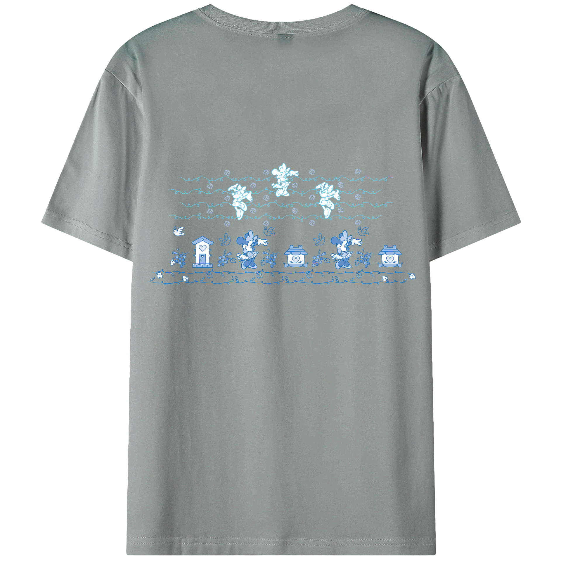 （画像用） ミッキーマウス Mickey Mouse 綿100％ メンズ半袖Tシャツ（バックプリント） 通気性